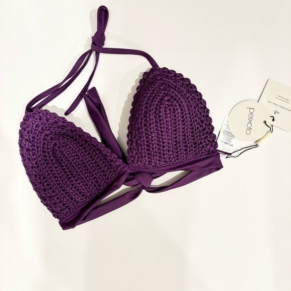 Anthropologie Peixoto Purple bikini top size Large - Picture 7 of 9